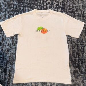 Empyre White Tee with Orange and Green Graphic